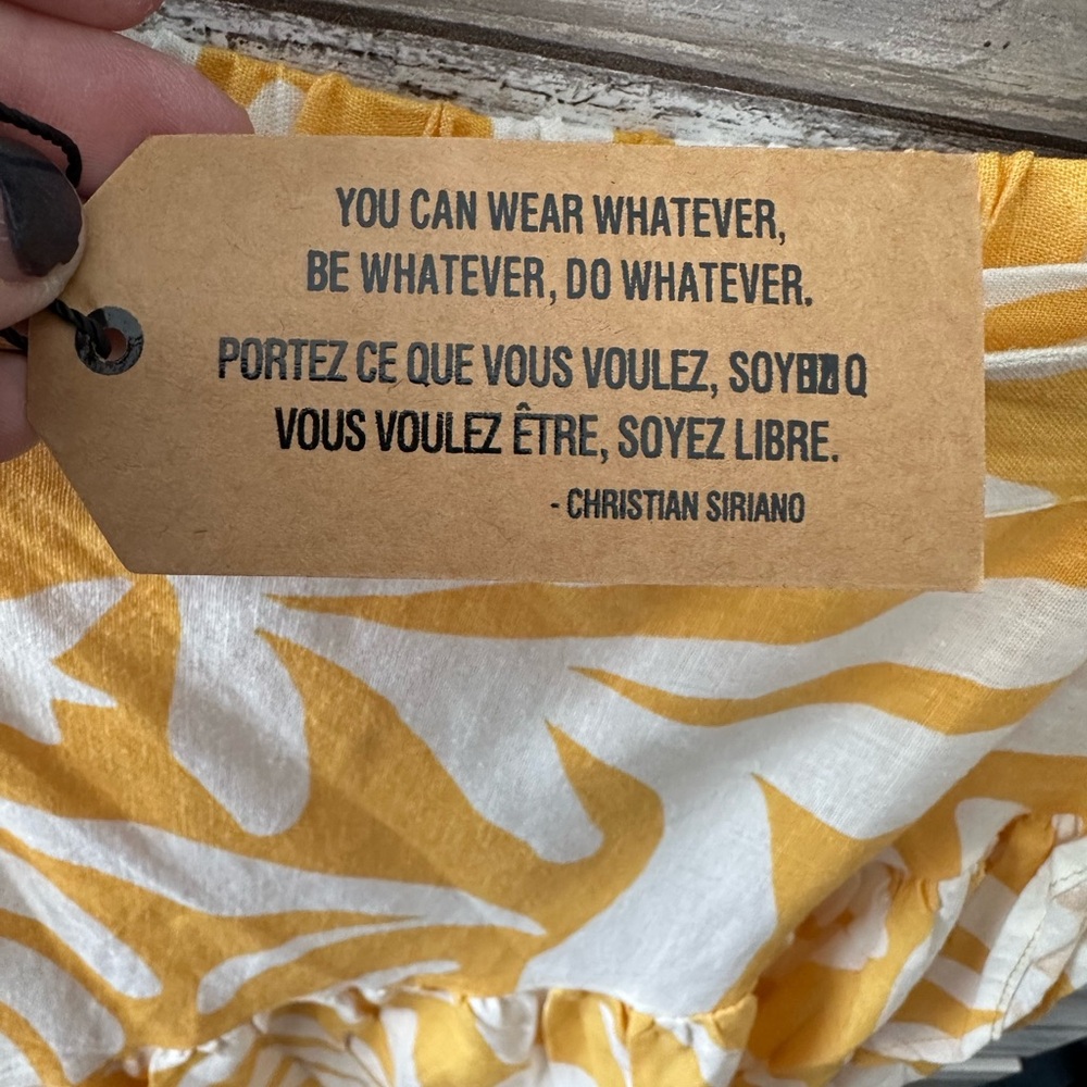 Christian Siriano Asymmetrical Wrap Skirt – Yellow Abstract Print - Picture 6 of 10